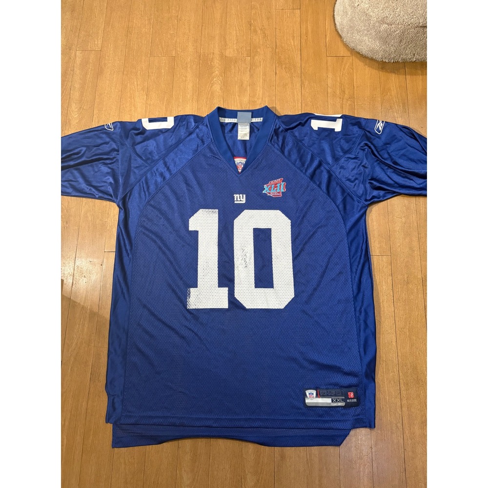 Reebok NFL New York Giants Eli Manning 10 Super Bowl XLII Jersey Blue XXL